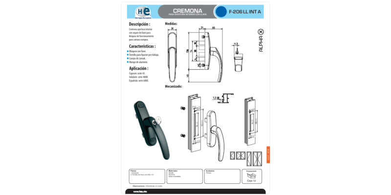 FICHA 206 LL INT A