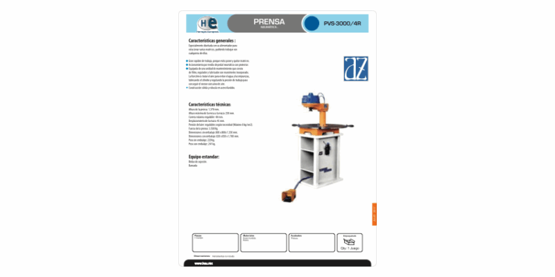 FICHA PVS-3000 4R