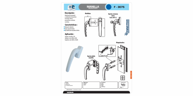 FICHA MANILLA F-3075
