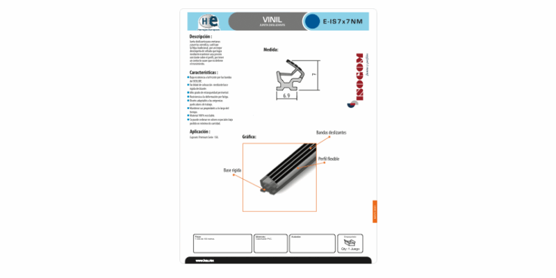 FICHA VINIL E-IS7X7 NM