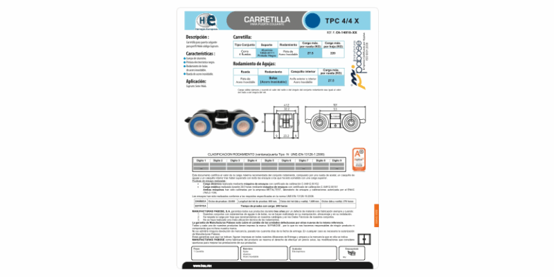 FICHA TPC 4-4 X