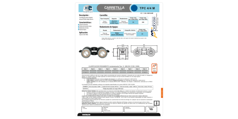 FICHA CARRETILLA TPC 4-4 M