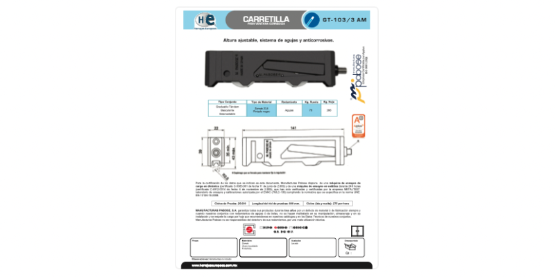 FICHA TECNICA GT-103 3 AM