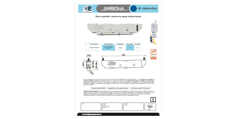 FICHA TECNICA GT-1004 4 TE-A