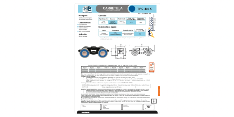 FICHA TPC 4-4 X