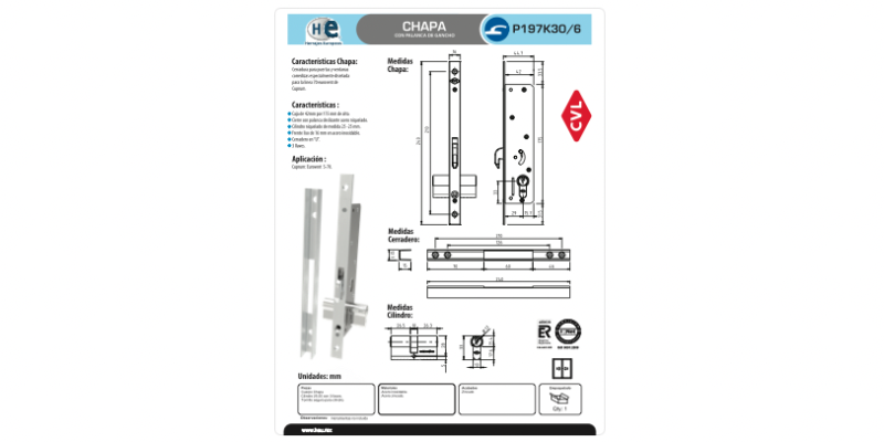 FICHA CHAPA P197K30-6