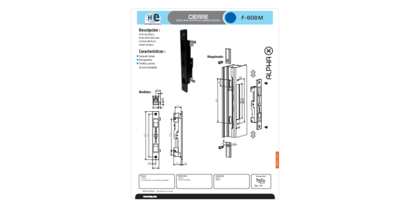 FICHA CIERRE F 608M