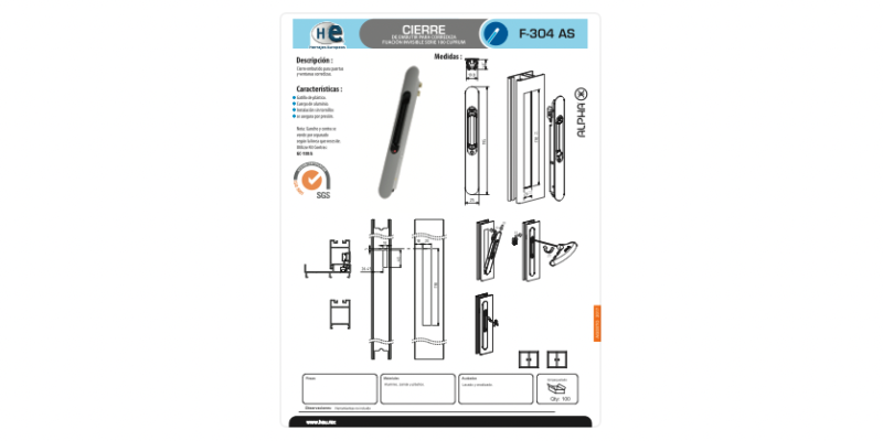 FICHA F 304 AS PARA LINEA 100 DE CUPRUM