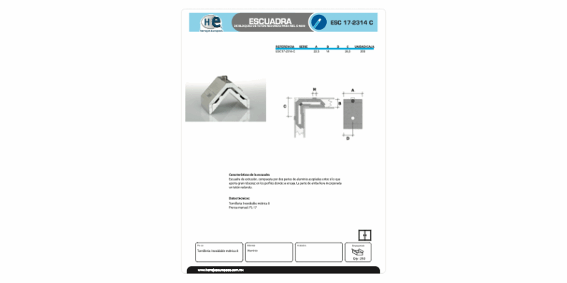 FICHA ESC 17-2314 C