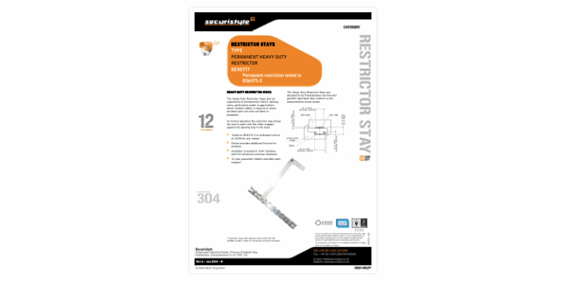 HD Restrictor Stays SR8