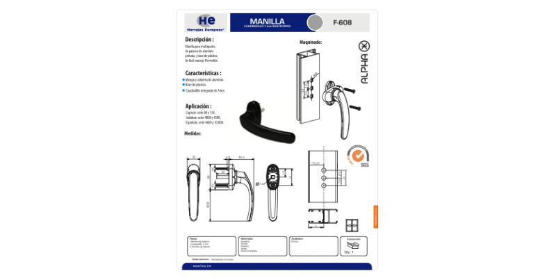 FICHA MANILLA F-608