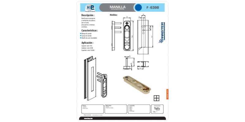 FICHA MANILLA F 6398 PULL UP