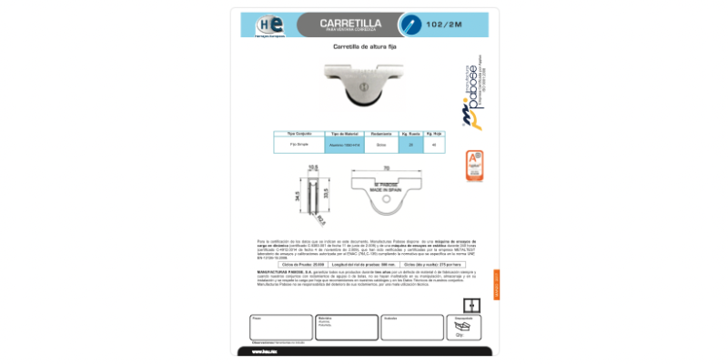 FICHA CARRETILLA 102 2M