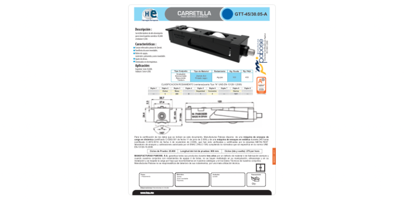 FICHA CARRETILLA GTT 45-30.05 A