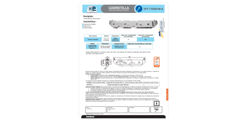 FICHA CARRETILLA GTT 17008 HK A