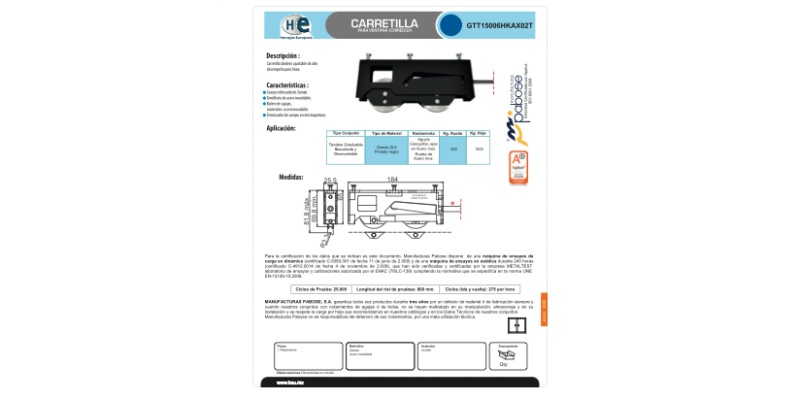 FICHA CARRETILLA GTT-15006-HKAX-02T