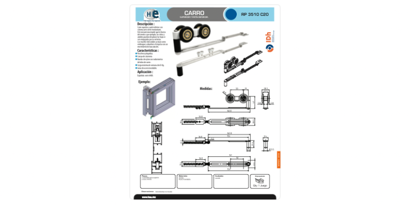 FICHA CARRO SUPERIOR PATIN RP 3510 C20