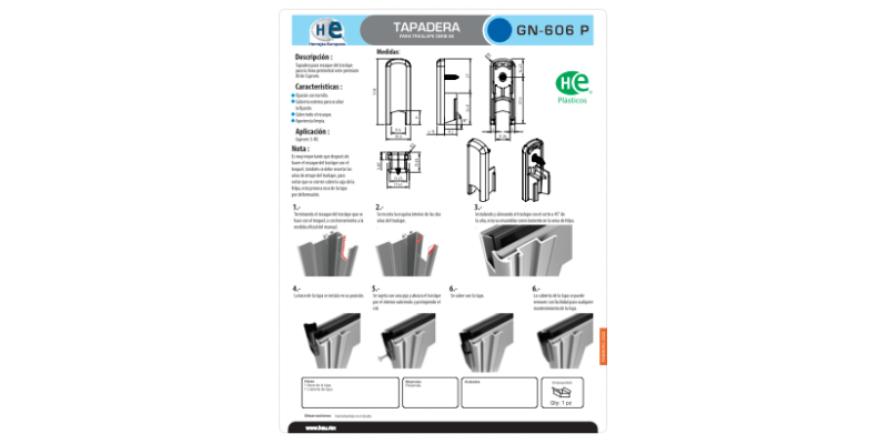 FICHA TAPA  GN 606 P