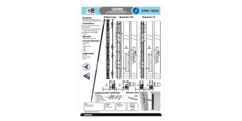 FICHA CPM 1800 PARA CUPRUM S 70 Y S 100