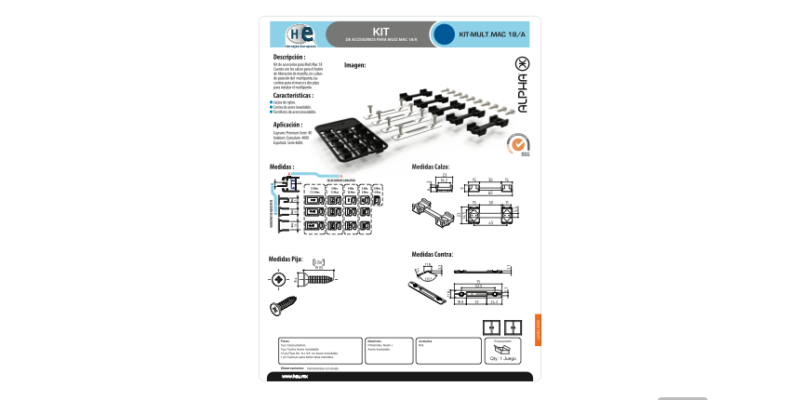 FICHA KIT MULT MAC 18 A