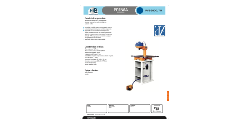 FICHA PVS-3000 4R