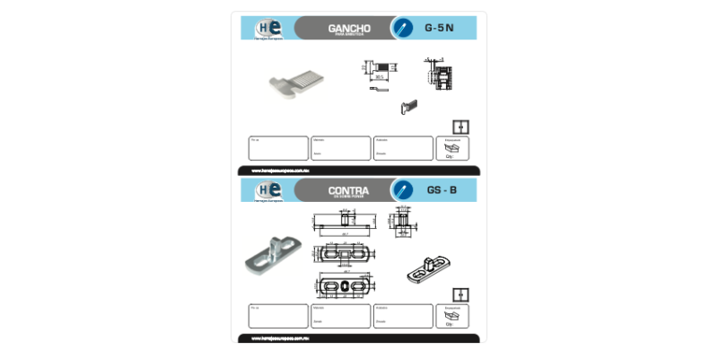 FICHA GANCHO G-5N CONTRA GS-B