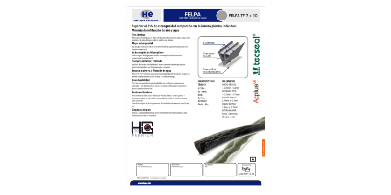 FICHA FELPA TF 7 x 10 HG20 PREMIUM