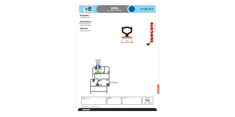 FICHA VINIL E 135 6.5