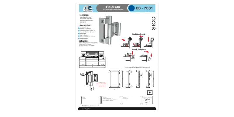 FICHA TÉCNICA BS 7001