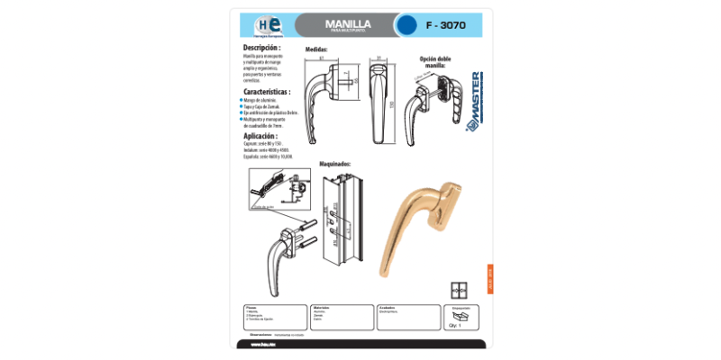 FICHA MANILLA F 3070